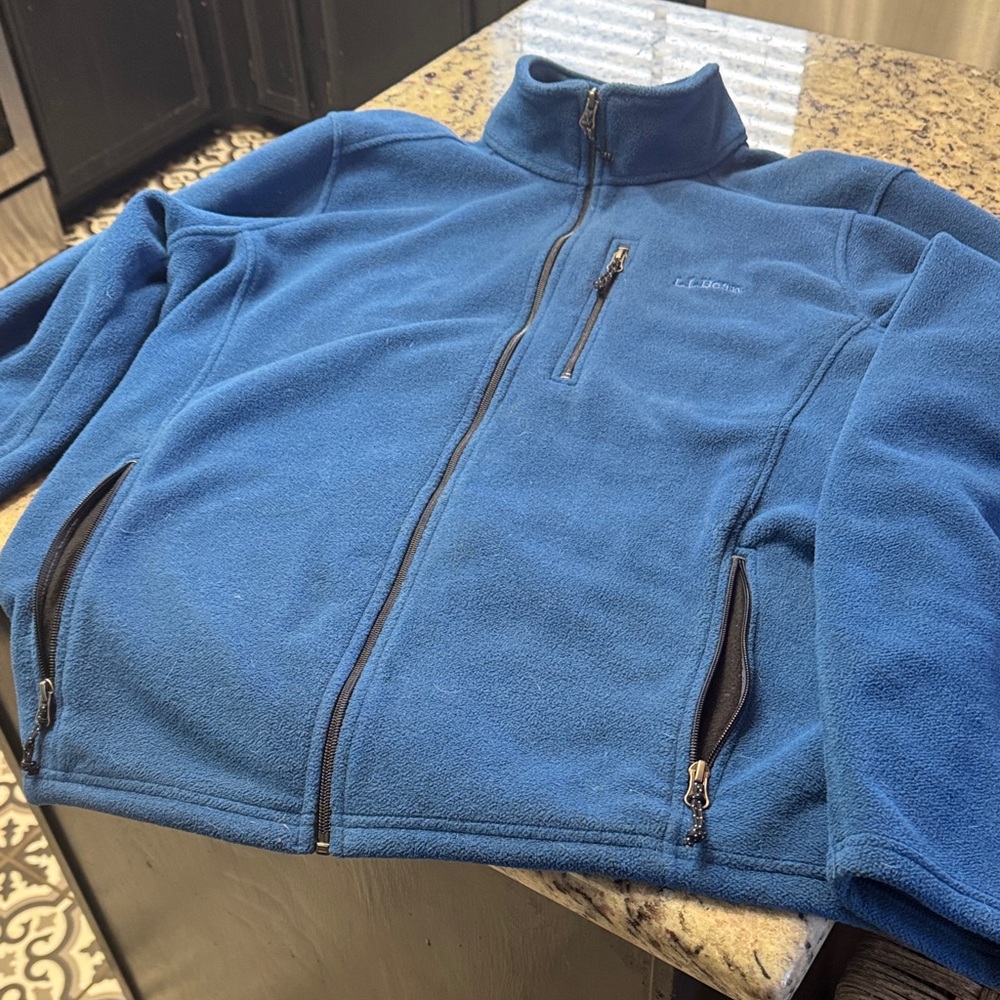 L.L. Bean Soft Blue Fleece Jacket